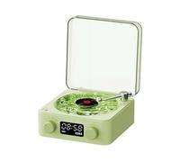 Wave Vinyl Bluetooth Speaker with Adjustable Ambient Lights, Music Player with 4 Modes, Vintage Record Model Players with Time, Small Record Player for Room Desk, Waves Speaker Creartive Gift