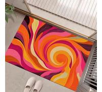 Wave Vortex Door Mats 40 X 60 Cm, Psychedelic Artwashable Indoor Doormat Non-Slip, Dirt Trapper Front Door Mat Inside, Super Absorbent Entrance Rug For Entryway,Mixed Colors