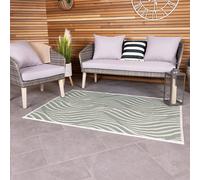 Wave Weatherproof Rug, Green