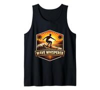 Wave Whisperer Vintage Surfer Saying Retro Surfing Quote Sea Tank Top
