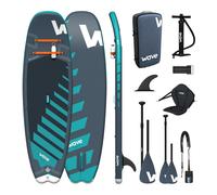 Wave Wildcat 2-in-1 Stand-Up Paddle Board & Kayak Combo - Inflatable SUP with Adjustable Paddle, Comfortable Seat, Non-Slip Deck - 8'6ft - Navy Wave Sups Navy One Size