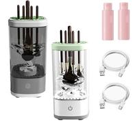 Wavearnn Electric Makeup Brush Cleaner, 2-in-1 Makeup Brush Automatic Cleaner, Electric Makeup Brush Cleaner, Washing, Air-Drying, For All Brush Sizes (White+Black)