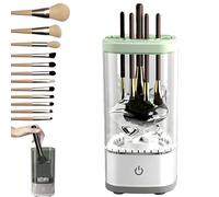 Wavearnn Electric Makeup Brush Cleaner, Fast Efficient Cleaning Drying, Rechargeable/Plug-In, Compact Lightweight, Suitable for Carry-On, Makeup Artist, Personal (Plug in,white)