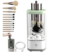 Wavearnn Electric Makeup Brush Cleaner, Fast Efficient Cleaning Drying, Rechargeable/Plug-In, Compact Lightweight, Suitable for Carry-On, Makeup Artist, Personal (Charging,white)