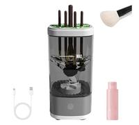 Wavearnn Electric Makeup Brush Cleaner, Wavearnn Cosmetic Brush Cleaner, 2-In-1 Automatic Washing Spinner Portable Usb Powered, For Deep Cleaning All Types Of Brushes Set (gray,Plug + cleaner)