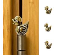 Waveaura Mini Brass Door Hinge Heads Flower 3pcs Decorative Topper Magnetic Vintage Animal Theme Little Hinge Pin Head Cute Ornament Small Home Decoration Hinge Caps Metal Trim Figurines Decor