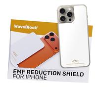 WAVEBLOCK EMF Blocker for Cell Phone - Made for iPhone 15/16 PRO MAX - The Only Patented, Real Scientifically Backed, Lab-Tested 5G-Shield Sticker to Protect You & Your Loved Ones - USA Made White