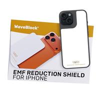 WAVEBLOCK EMF Blocker for Cell Phone - Made for iPhone 15 - The Only Patented Real Scientifically Backed Lab-Tested 5G-Shield EMF Reduction Sticker, USA Made, Protect Yourself & Loved Ones White