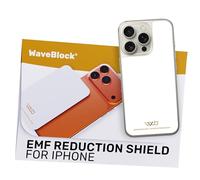 WAVEBLOCK EMF Blocker for Cell Phone - Made for iPhone 16/16 PRO - The Only Patented, Real Scientifically Backed, Lab-Tested 5G-Shield Sticker to Protect You & Your Loved Ones - USA Made White