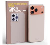 WAVEBLOCK EMF Protection Silicone iPhone Case Compatible with iPhone 17 Pro Max, Radiation Blocker, 5G Shield Reduction, Lightweight, USA Patented and Tested in FCC Lab, Stone
