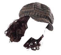 Waved Hat Synthetic Curly Ponytail Hat Natural Fake Hair Extension for Travel and Everyday Wear Party Wedding Daily Wigs