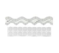 Waved Sewing Rulers Patchwork Templates Clear Acrylic Quilting Templates for Sewing Machine Quilting and Patchwork Craft