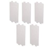 Waveguide Cover, 5pcs 4.6x2.5in Universal Microwave Oven Mica Plate HeatResistant Sheet Replacement for Microwave Cooker Repair