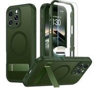 WAVELIFE for iPhone 16 Pro Max Case Stand, Heavy Duty Protection Green
