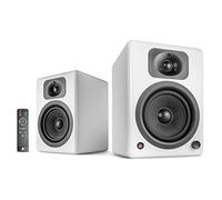 Wavemaster TWO NEO Soft White - Shelf Speaker System (60 Watt) with Bluetooth Streaming, Digital Ports and IR Remote Control, Active Boxes Use for TV/Tablet/Smartphone, Matte White (66366)