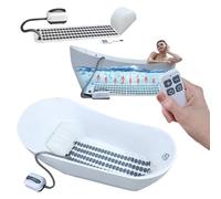 Wavemat Bathtub Massage Cushion,6-Speed Bubbles Wave Mat for Tub,Home Spa Bubble Bath Massager with Inflatable Pillow