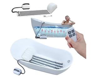 Wavemat Bathtub Massage Cushion,6-Speed Bubbles Wave Mat for Tub,Home Spa Bubble Bath Massager with Inflatable Pillow