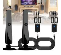 Wavemax TV Antenna 2025 for Smart Indoor, Wave Max Antenna 2025 Without Cable, Flexiwave Signal Booster Indoor for Local Channelsdigital HD Long Range, Portable Suction Cup Plug Play(2PCS)