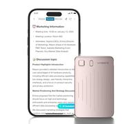 WaveNote AI Voice Recorder, Transcribe & Summarize Recorder, 36 Hours Continuous Recording, Support 112 Languages, 64GB Digital Audio Recorder for Meetings, Lectures, Calls