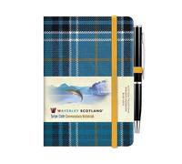 Waverley Blue Loch Tartan cloth mini notebook with pen: Waverley Scotland Tartan Commonplace Notebooks (Waverley Tartan Cloth Commonplace Notebook)