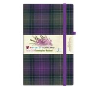 Waverley Heather Large Tartan Notebook (plain/lined alternately.hardback, 210x130mm) : Waverley Scotland Commonplace Notebooks