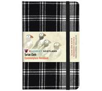 Waverley S.T. (M): Black & White Pocket Genuine Tartan Cloth Commonplace Notebook
