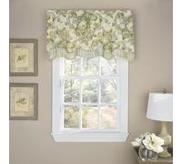 Waverly Window Valance, Cotton Fabric, Platinum, 52" W x 18" L (Pack of 1)