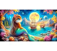 waves 1000-Piece Jigsaw Puzzle Old Kids Birthday Presents Classic Educational Games 38x52cm/1000pcs