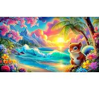 waves 1000 Piece Jigsaw Puzzles Decoration for Age 12 Years Kids 38x52cm/1000pcs