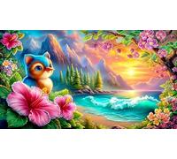 waves 1000 Pieces Jigsaw Puzzle for Age 12 Years Kids Old Kids Birthday Presents 75x50cm/1000pcs
