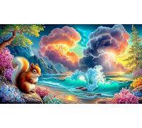 waves 1000 Pieces Jigsaw Puzzle for Kid Toys Challenging & Brainteasing Decoration 75x50cm/1000pcs