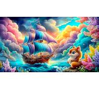 waves 1000Pc Jigsaw Puzzles Old Kids Birthday Presents 100% Recycled Cardboard 75x50cm/1000pcs