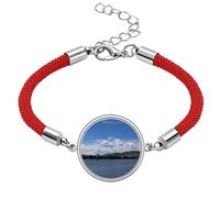 Waves and Reefs Photography Lucky Red String Bracelet Rope Bracelet Handmade