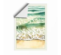 Waves at Tide Coastal Unframed Wall Art Print A3 (42×29.7cm), Wall Decor for Living Room, Bedroom, Office & Home, Art Gift