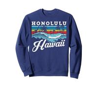 Waves Beach Honolulu Hawaiian Summer Surfing Retro Hawaii Sweatshirt