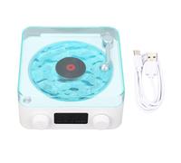Waves Bluetooth Speaker Portable Vintage Record Player with White Noise Sound Effects Adjustable Ambient Lighting 360° Surround Sound for Home Office Relaxation Sleep Aid Plastic