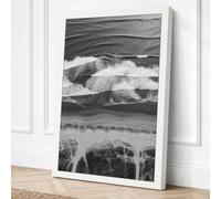 Waves Breaking Coastal Canvas Wall Art Print 30x20 Inch