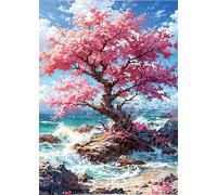 Waves Flowers Trees Jigsaw Puzzles for Adults 500 Pieces Educational Toys Challenging Game 500 Piece Puzzles for Adults for The Whole for Women Gifts for Men