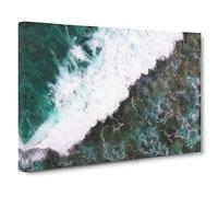 Waves in Midigama Beach Canvas Print | Gallery Wrapped 30mm Frame Wall Art | 30x20 inches | Ready to Hang | Abstract Seascape Picture | Living Room Bedroom Lounge Office