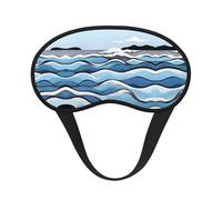Waves Lapping at The Rocks Blackout Sleep Mask,Soft Polyester, Anti-Light, Stylish,Suitable for Men and Women,for Daily Work and Outdoor Travel.