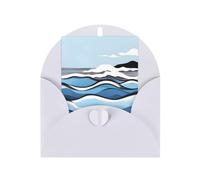 Waves Lapping At The Rocks Blank Greeting Card, 4x6 Inches, #Holiday Greeting Card, Suitable For All Occasions.
