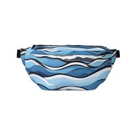 Waves Lapping at The Rocks Bum Bag for Men Women, Water-Resistant Fanny Pack with Adjustable Strap (80-150cm), Large Capacity Crossbody Waist Bag