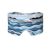 Waves Lapping at the Rocks Double-Sided Printed Eye mask, Soft and Light-Blocking, Suitable for Travel and Home
