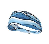 Waves Lapping at The Rocks Elastic Sports Headband, Unisex Headband, Wicks Moisture and Eliminates Excess Sweat, Suitable for Sports Such As Football, Running and Yoga, Etc.