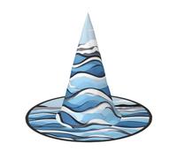 Waves lapping at the rocks Halloween Witch Hat 3 PCS Comfortable And Durable Suitable For Party Role Play And Carnival