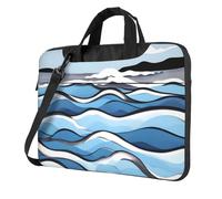 Waves lapping at the rocks Laptop Bag Portable Handbag, Safe Protective Inner Lining for Business Trip and Office Use, Black, 13 inch