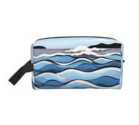 Waves Lapping at The Rocks Large Capacity Travel Toiletry Bag for Organizing Toiletries and Small Items Suitable for Travel Daily and Gym