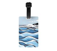 Waves Lapping at The Rocks Luggage tag Hanger Protects Privacy and is a Must-Have for Travel and is Durable