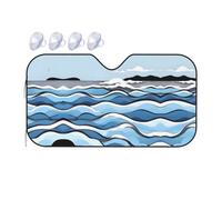 Waves Lapping at The Rocks Medium Car Windshield Sunshade - Quick Cooling in The car in Summer, Portable Storage Sunshade