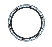 Waves Lapping at The Rocks Pattern Steering Wheel Cover 15 inches, Universal for All Seasons, Highly Elastic and Easy to Install